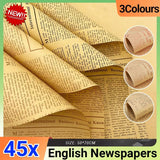 45X Gift Packaging Packing Material Kraft Tissue English Newspaper Bouquet Paper