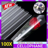 3Sizes Clear Cellophane Wrap Roll Gift Flower Bouquet Baskets Wrapping Paper