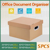 5Pcs File Paper Storage Box Storage Holder Office Sundries Storage Organizer