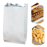 Aluminum Foil Lined Chips Bbq Chicken Paper Bags Disposable Greaseproof Takeaway
