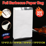 Aluminum Foil Lined Chips Bbq Chicken Paper Bags Disposable Greaseproof Takeaway