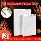 Aluminum Foil Lined Chips Bbq Chicken Paper Bags Disposable Greaseproof Takeaway