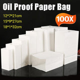 100Pcs Disposable Greaseproof Takeout Bags for Bread, Snack & Doughnut