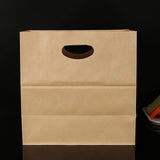 250x Carry Bags Disposable Kraft Paper Bags Takeaway Food Craft Gift Market Bags