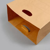 250x Carry Bags Disposable Kraft Paper Bags Takeaway Food Craft Gift Market Bags