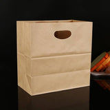 250x Carry Bags Disposable Kraft Paper Bags Takeaway Food Craft Gift Market Bags