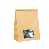 50Pcs Kraft Paper Self-Sealing Bags Tea Nut Bags Dry Goods Packaging Sealed Bags