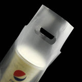 500Pcs 1/2 Cup Take Out Bags Cup Carrier Clear Handle Drink Carrier Plastic Bags