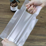 500Pcs 1/2 Cup Take Out Bags Cup Carrier Clear Handle Drink Carrier Plastic Bags