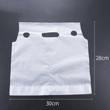 500Pcs 1/2 Cup Take Out Bags Cup Carrier Clear Handle Drink Carrier Plastic Bags