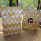 100PCS 4Styles Vintage Kraft Paper Bags Food, Candy, Wedding & Party Favors