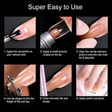 500 PCS Fake French Nail Tips White Clear Stiletto False Gel Pointy Art Acrylic