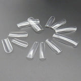 500 PCS Fake French Nail Tips White Clear Stiletto False Gel Pointy Art Acrylic