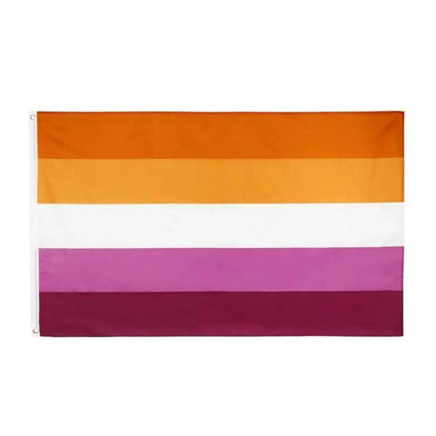 150x90CM Sunset Lesbian Flag LGBT Rainbow Pride Mardi Gras Party Heavy Duty New