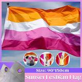 150x90CM Sunset Lesbian Flag LGBT Rainbow Pride Mardi Gras Party Heavy Duty New