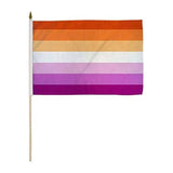 150x90CM Sunset Lesbian Flag LGBT Rainbow Pride Mardi Gras Party Heavy Duty New