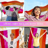 150x90CM Sunset Lesbian Flag LGBT Rainbow Pride Mardi Gras Party Heavy Duty New