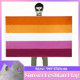 150x90CM Sunset Lesbian Flag LGBT Rainbow Pride Mardi Gras Party Heavy Duty New