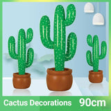 Cactus Decorations Party Mexican Cowboy Supplies Prop Inflatable Blow Up Western