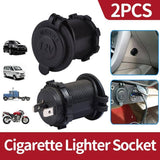 2PCS Waterproof 12V Car Truck Boat Cigarette Lighter Socket Power Adapter Outlet