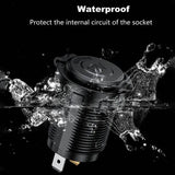 2PCS Waterproof 12V Car Truck Boat Cigarette Lighter Socket Power Adapter Outlet