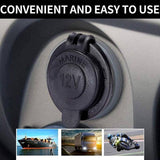 2PCS Waterproof 12V Car Truck Boat Cigarette Lighter Socket Power Adapter Outlet