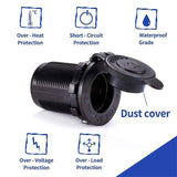 2PCS Waterproof 12V Car Truck Boat Cigarette Lighter Socket Power Adapter Outlet