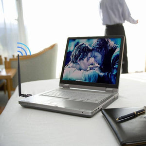 802.11AC AC600 USB WiFi Wireless Adapter Dongle WPS 5GHz Dual Band 5dBi Antenna