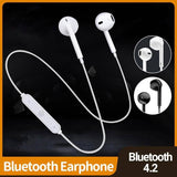 Black White Sweatproof Wireless Bluetooth Earphones Headphones Sport Gym
