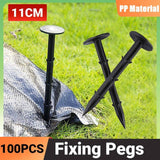 200x Grass Pegs Lawn Turf Weed Mat Plastic Pins Stakes Anchor Lawn Sod Fasten