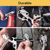 24 in 1 Multi-tool Key Shaped Pocket Keychain Bottle Opener Wrench Ruler Tools