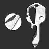 24 in 1 Multi-tool Key Shaped Pocket Keychain Bottle Opener Wrench Ruler Tools