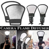 Camera Flash Diffuser Softbox Silver and White Reflector for Canon