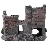 Aquarium Decor Fish Tank Ornament Landscape Ancient Castle Tower Hide Cave Resin