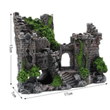Aquarium Decor Fish Tank Ornament Landscape Ancient Castle Tower Hide Cave Resin