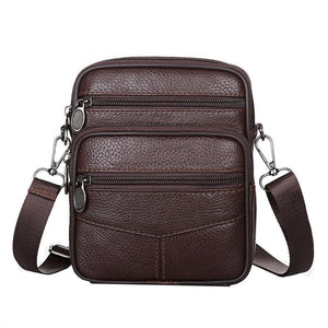 Men's Crossbody Bags Leather Wallet Side Shoulder Messenger Handbag Backpack
