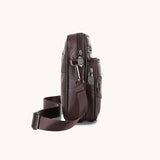 Men's Crossbody Bags Leather Wallet Side Shoulder Messenger Handbag Backpack