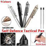 Self Defence Tactical Pen Glass Breaker DNA Catcher Survival Emergency Tool