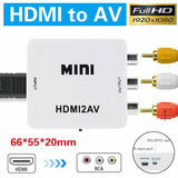 HDMI to RCA Composite AV CVBS 3RCA Video Cable Converter 1080p Downscaling White