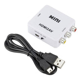 HDMI to RCA Composite AV CVBS 3RCA Video Cable Converter 1080p Downscaling White