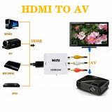 HDMI to RCA Composite AV CVBS 3RCA Video Cable Converter 1080p Downscaling White