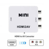 HDMI to RCA Composite AV CVBS 3RCA Video Cable Converter 1080p Downscaling White