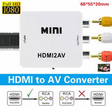 HDMI to RCA Composite AV CVBS 3RCA Video Cable Converter 1080p Downscaling White