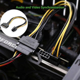 20CM 15 Pin SATA Power to 6 Pin PCIe PCI-e PCI Express Cable For Video Card