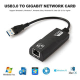 New USB 3.0 to Gigabit RJ45 Ethernet LAN Adapter 1000Mbps for PC Laptop Mac