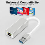 USB 3.0 to Gigabit RJ45 Ethernet LAN network Adapter 1000Mbps For Macbook PC