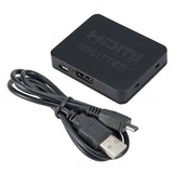 Premium HDMI 1In 2 Out 1080P 4K HDCP Stripper Splitter Power Signal Amplifier