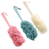 2PCS Long Handle Bath Brush Soft Mesh Sponge Back Scrubber Body Puff Shower