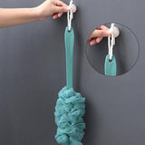 2PCS Long Handle Bath Brush Soft Mesh Sponge Back Scrubber Body Puff Shower