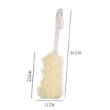 2PCS Long Handle Bath Brush Soft Mesh Sponge Back Scrubber Body Puff Shower